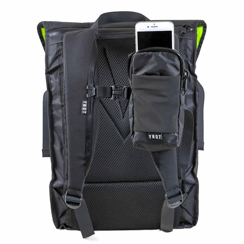 YNOT Tech Case Black XPAC | ワイノット スマホケース スマホポーチ 小物入れ バックパック メッセンジャー メール ...