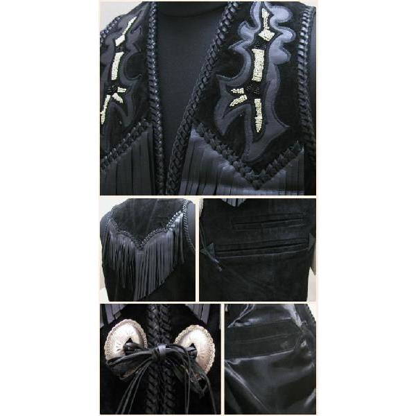 [即日発送] Scully 755 フリンジウエスタンレザーベスト ブラック 36/40/42inc 【TM2678529641】(14423円)