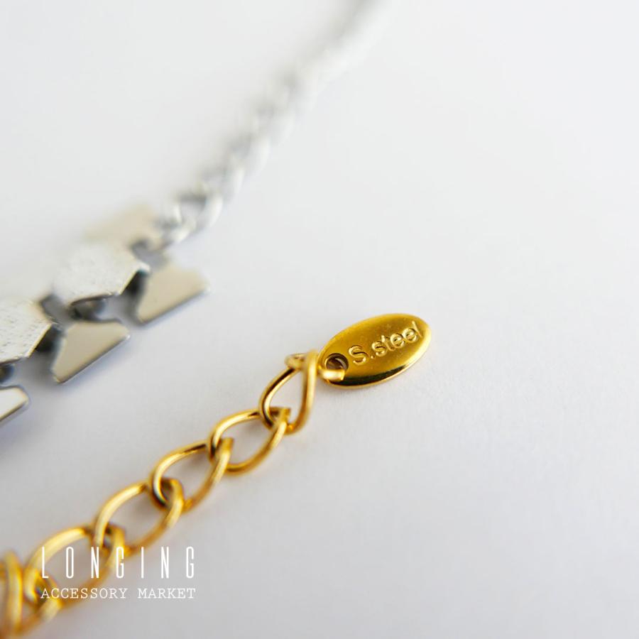 ブレスレット ステンレス レディース ゴールド シルバー チェーン 16+5cm 18Kコーティング 金属アレルギー対応 Stainless |  | 02