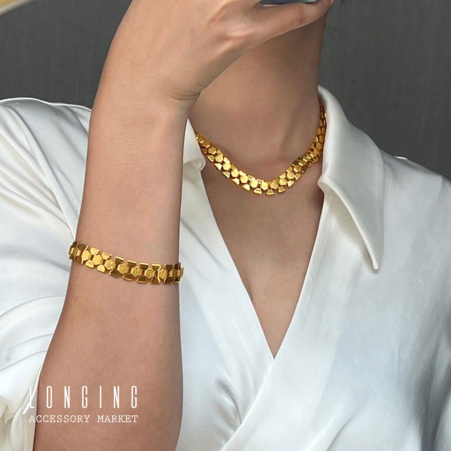 ブレスレット ステンレス レディース ゴールド シルバー チェーン 16+5cm 18Kコーティング 金属アレルギー対応 Stainless |  | 06