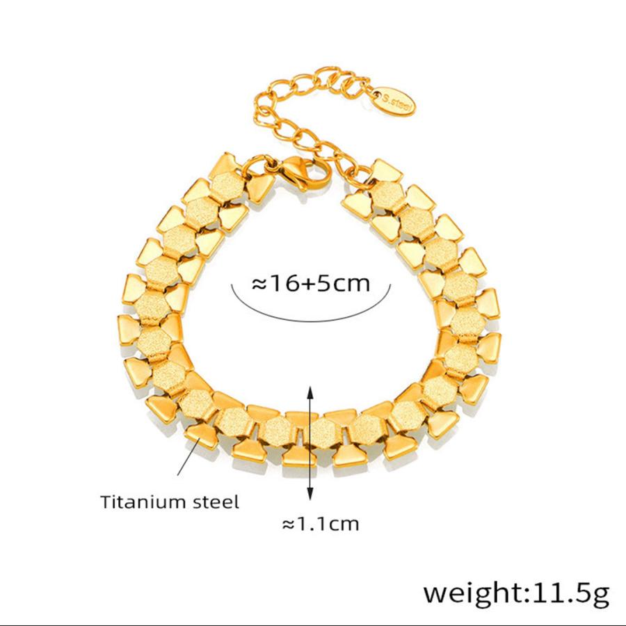 ブレスレット ステンレス レディース ゴールド シルバー チェーン 16+5cm 18Kコーティング 金属アレルギー対応 Stainless |  | 07