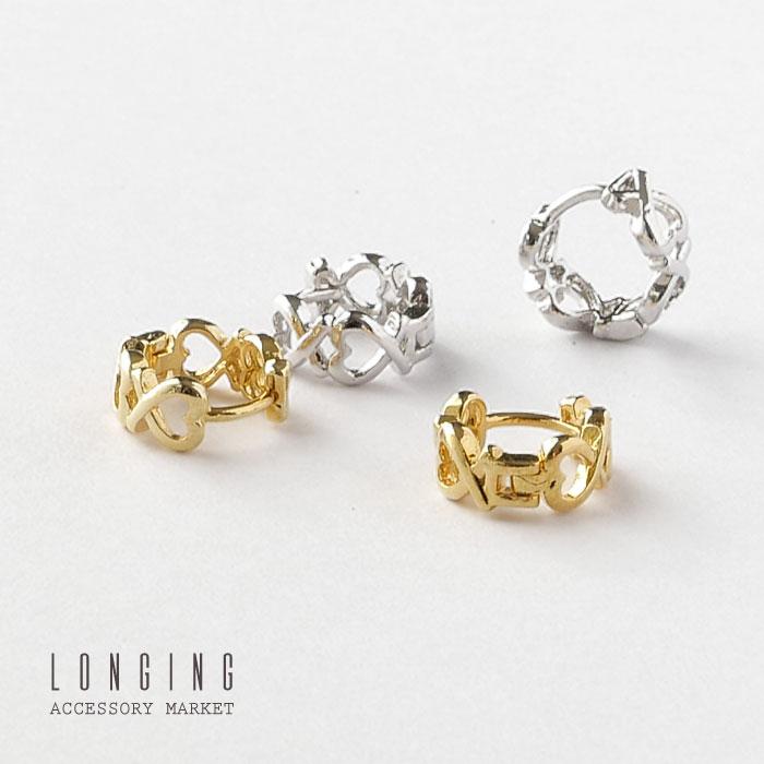 ピアス レディース ゴールド シルバー ハート プラチナコーティング ゴールドコーティング |  | 03