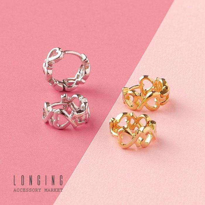 ピアス レディース ゴールド シルバー ハート プラチナコーティング ゴールドコーティング |  | 07