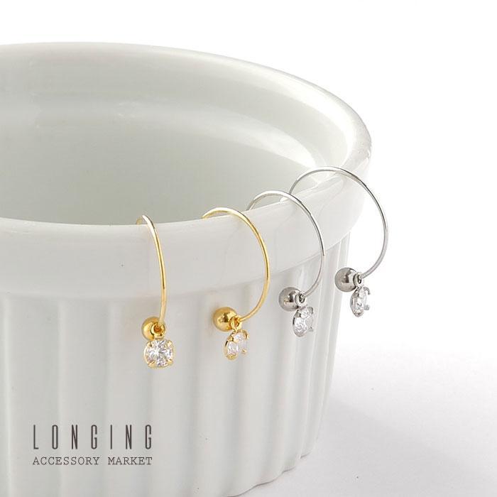 フープピアス ピアス レディース ゴールド シルバー キュービックジルコニア |  | 05