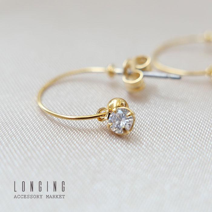 フープピアス ピアス レディース ゴールド シルバー キュービックジルコニア |  | 06