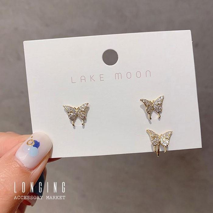 ピアス イヤーカフ レディース ゴールド シルバー 蝶 金属アレルギー対応 シルバー925 SV925 |  | 04