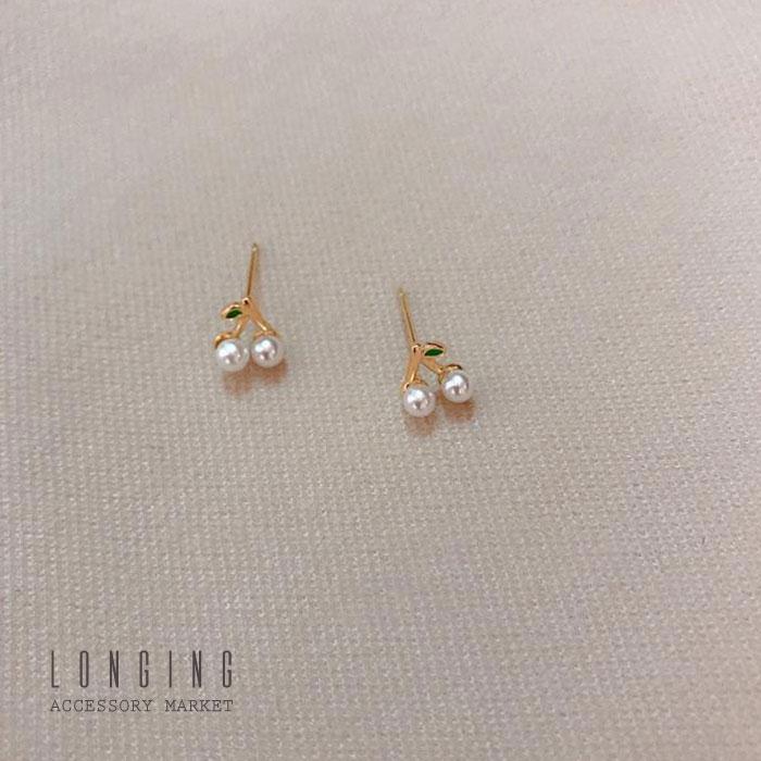 ピアス レディース ゴールド シルバー さくらんぼ チェリー ピアス レディース ゴールド シルバー さくらんぼ チェリー