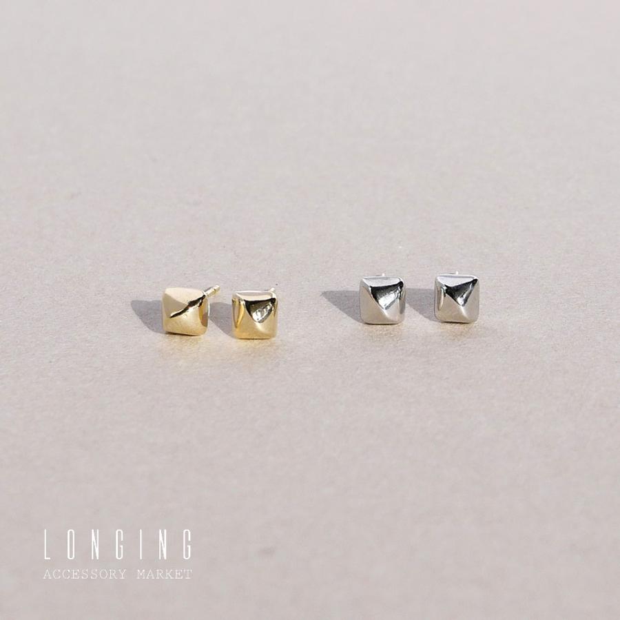 ピアス K18 18金 レディース 日本製 シンプル 小さい 小さめ ゴールド シルバー スクエア スタッドピアス 金属アレルギー対応 |  | 03