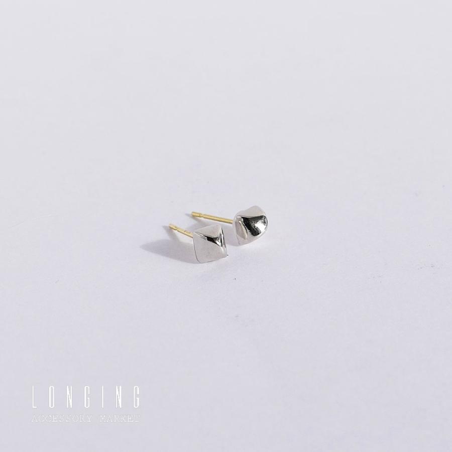 ピアス K18 18金 レディース 日本製 シンプル 小さい 小さめ ゴールド シルバー スクエア スタッドピアス 金属アレルギー対応 |  | 04