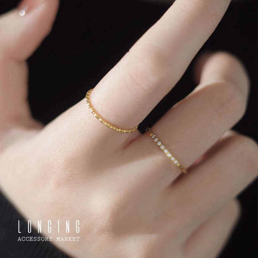 リング 指輪 ステンレス レディース ジルコニア ゴールド シルバー 18Kコーティング 金属アレルギー対応 Stainless ステンレス製リング |  | 07