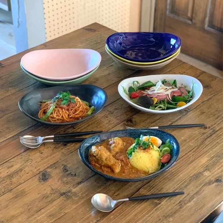 アウトレット セール カレー皿＆パスタ皿 24cm （全15色） 食器 和食器