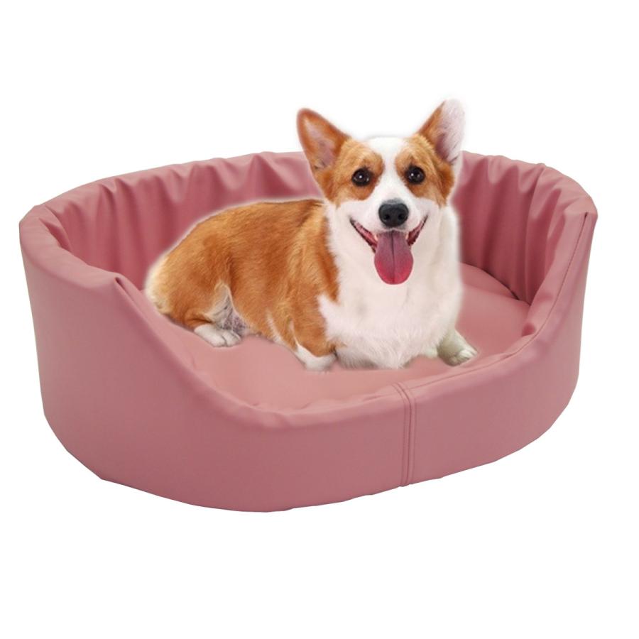 PVCレザーのペットベッド Lサイズ 中型犬用 選べる22色 日本製