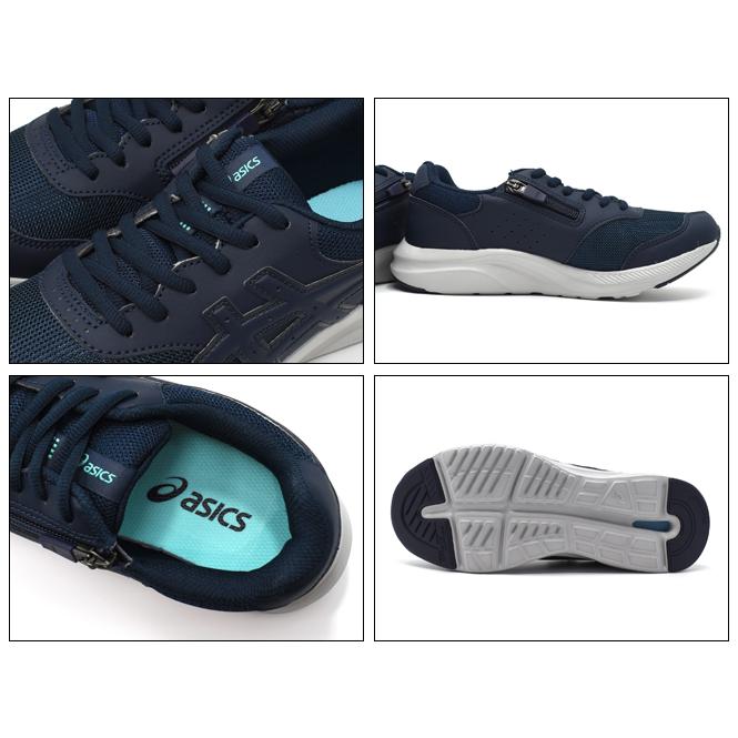 asics アシックス WELLNESS WALKER GEL-FUNWALKER ウォーキングシューズ スニーカー 内側にファスナー付き 紐あり 黒 灰色 紺色 青 茶色 高齢者 リハビリ 施設 3E おしゃれ 幅広 ウォーキングシューズ ポイント消化 ASICS（アシックス） スニーカー レディース ウォーキングシューズ