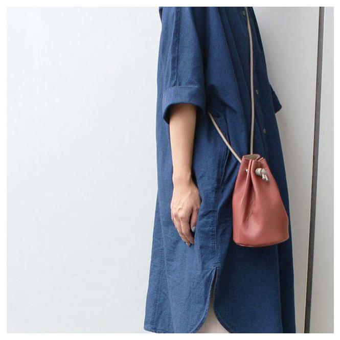 Recipe MARU BAG ショルダーバッグ ハンドバッグ レディース 2WAY 巾着 日本製 本革 レシピ | Recipe | 19
