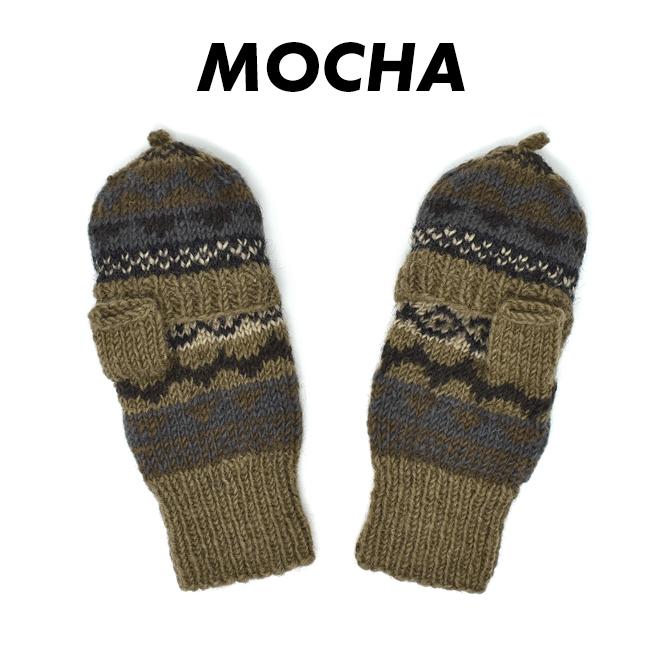 手袋 レディース メンズ 冬 ウール ミトン 指なし かぶせ蓋で指