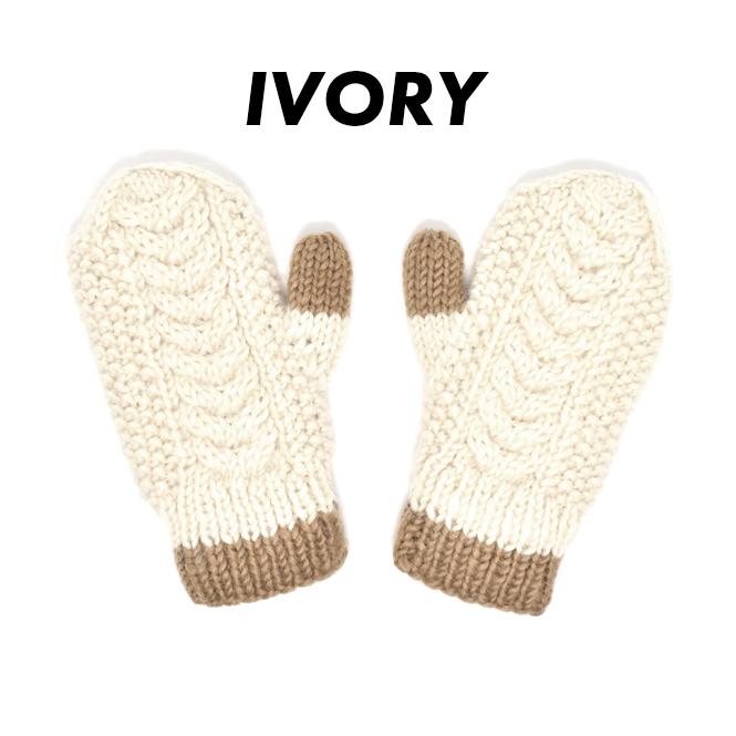 手袋 レディース メンズ 冬 ウール ミトン 裏地付き 暖かい 毛糸
