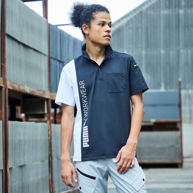 PUMA 作業ウェアPUMA 半袖ポロシャツ メンズ ロゴ 作業着 作業服