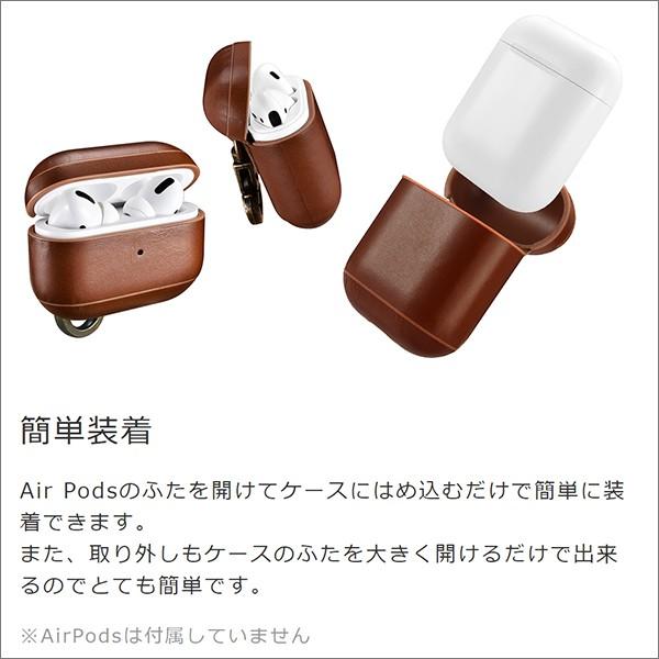 Air Pods Pro カバー エアーポッズ 第一 第二 世代 ケース 本革 ワイヤレス充電 イヤホン 保護｜looco-shop｜02