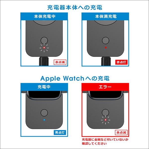 LooCo 【持ち運べるワイヤレス充電器】Apple Watch 充電器 モバイル 