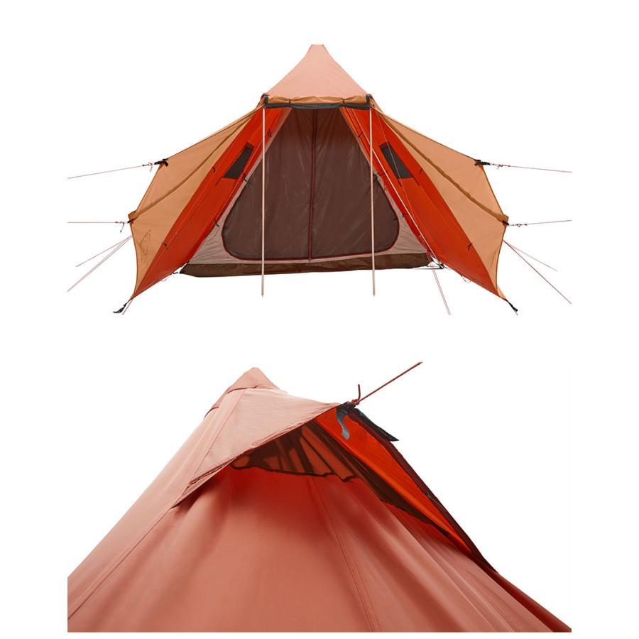 ノルディスク テント メンズ レディース Thrymheim PU Tent NORDISK 122054 オレンジ キャンプ アウトドア 大型テント  ティピー型 ポールフリー テント