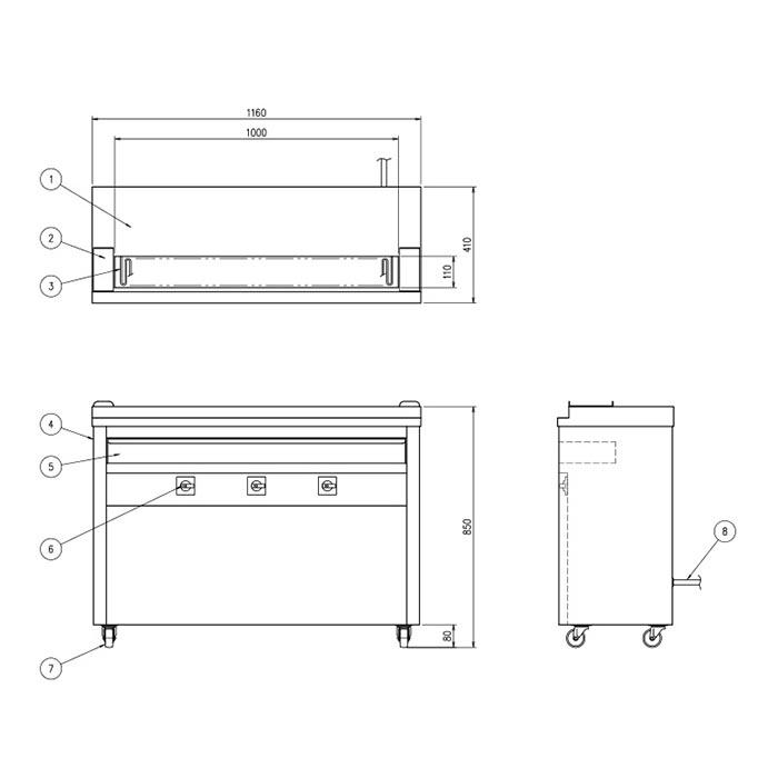 送料無料　電気グリラー　GK-10　電気調理器具　店舗　炭焼