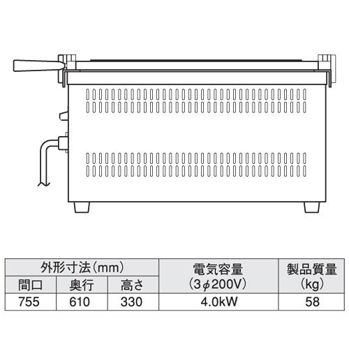 送料無料 電気たい焼き器 12個用 3相 200V 4.0kW 日本製 業務用 送料無料 電気たい焼き器 12個用 3相 200V 4.0kW 日本製 業務用