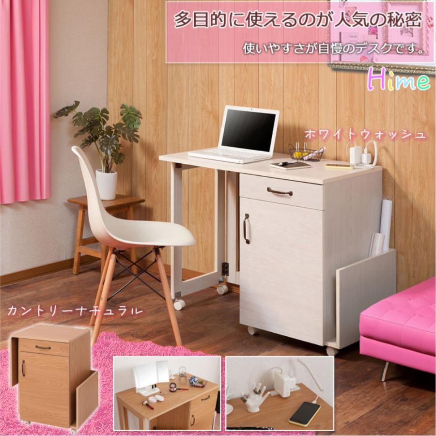 折りたたみテーブル コスメワゴン ワークテーブル 作業台 ワークデスク 
