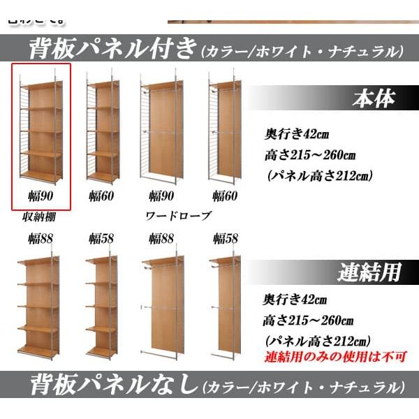 突っ張りラック 4点セット 背板付き パーテーションラック 引き取り限定 愛知県 突っ張りラック 幅90cm 背板付き 壁面収納 パーテーション オープン