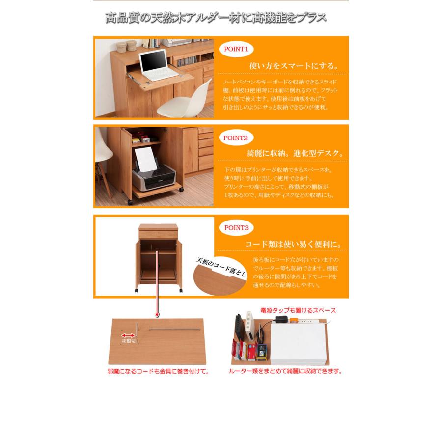 デスクキャビネット 幅60cm ワークデスク パソコンデスク 収納ラック