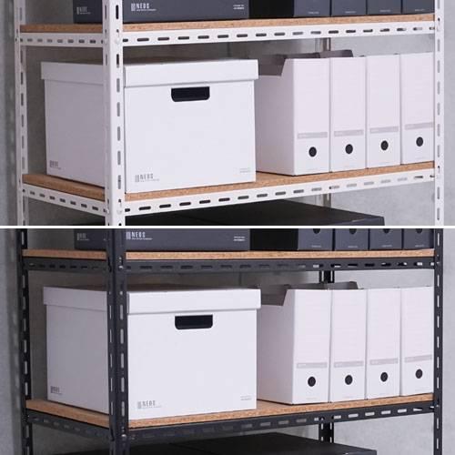 スチールラック 幅180×奥行45×高さ120cm 4段 70kg/段 アングル棚 物品棚 オープンラック スチール棚 軽量ラック 収納棚 本棚 棚 オフィス 国産 ANGLE-184512-4_3