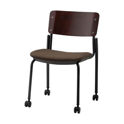 法人限定 ミーティングチェア 2脚セット 布張り オフィスチェア 会議チェア ミーティング オフィス キャスター脚 スチールパイプ 完成品 肘無し TK352-MYCS