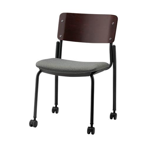 法人限定 ミーティングチェア 2脚セット 布張り オフィスチェア 会議チェア ミーティング オフィス キャスター脚 スチールパイプ 完成品 肘無し TK352-MYCS