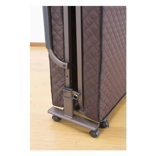 折りたたみベッド 幅94×奥行209cm シングルサイズ キャスター付き 移動