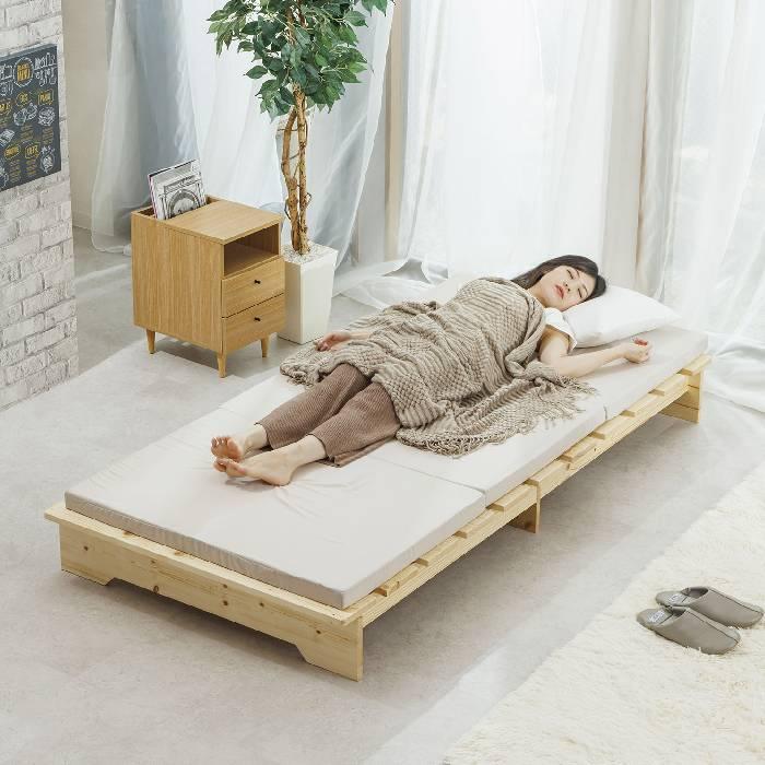 すのこベッド セミシングル 幅80cm 耐荷重約200kg 天然木 ベッド