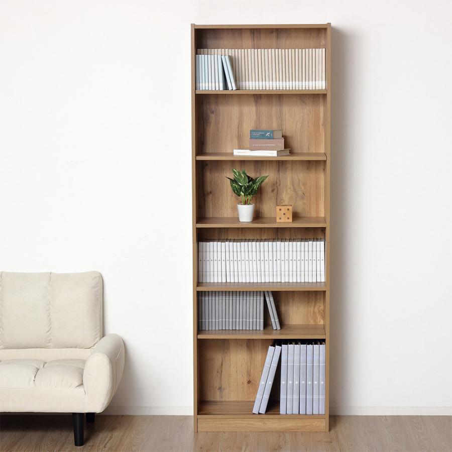 クロシオ 本棚 W600mm 書棚 ブックシェルフ 文庫本ラック 文庫本棚