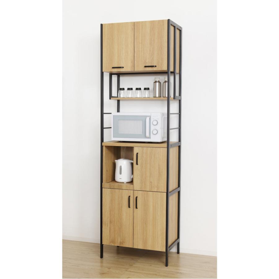 クロシオ 食器棚 幅60cm キッチンボード カップボード 収納棚