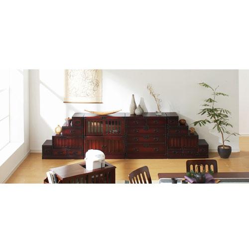 階段箪笥 民芸調 和箪笥 箪笥 キャビネット チェスト 引き出し 小物入れ 和室 洋室 木製 シンプル 桐 和風 和風タンス 64733_4