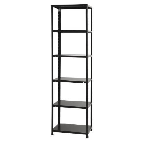 スチールラック 幅60×奥行40×高さ210cm 6段 40kg/段 スリムラック 軽量ラック 業務用 収納棚 スチール棚 物品棚 オープンラック 店舗 倉庫 整理棚 NSTR-736の画像