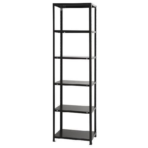 スチールラック 幅60×奥行45×高さ210cm 6段 40kg/段 スリムラック 軽量ラック 業務用 収納棚 スチール棚 物品棚 オープンラック 店舗 倉庫 整理棚 NSTR-737の画像