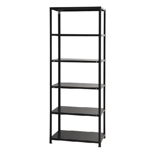 スチールラック 幅80×奥行45×高さ210cm 6段 40kg/段 スリムラック 軽量ラック 業務用 収納棚 スチール棚 物品棚 オープンラック 店舗 倉庫 整理棚 NSTR-757の画像