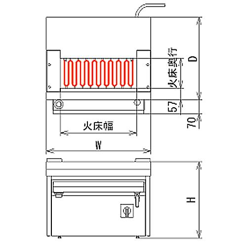 電気グリラー　焼鳥専用　大串　卓上タイプ　P-124KC