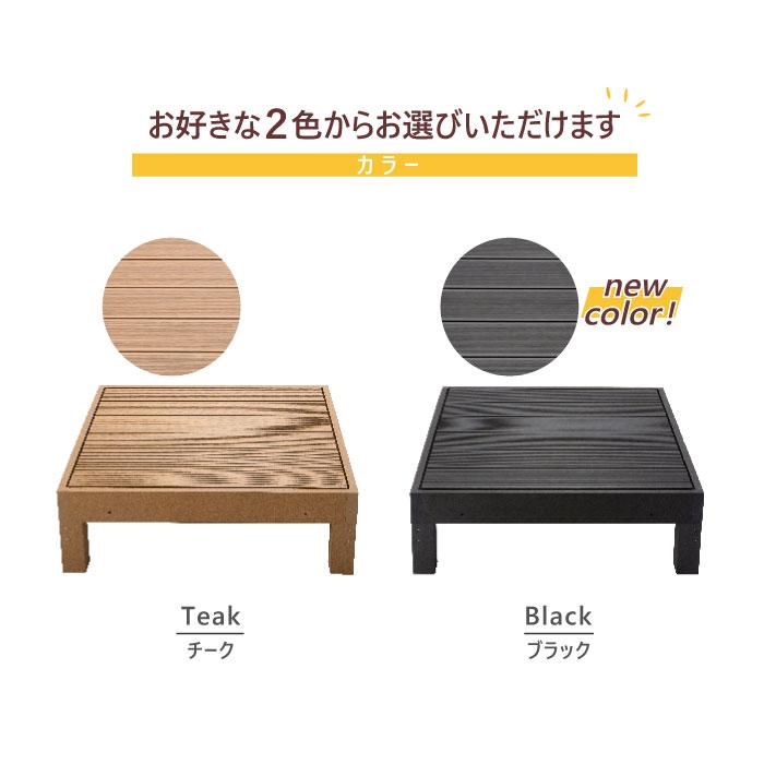 ウッドデッキ 4点セット 0.75坪 樹脂 縁側 庭 縁台 人工木 デッキセット diy おしゃれ ガーデンデッキ ガーデンベンチ ステージ ウッドパネル 頑丈 屋外 HP-S3Bの画像
