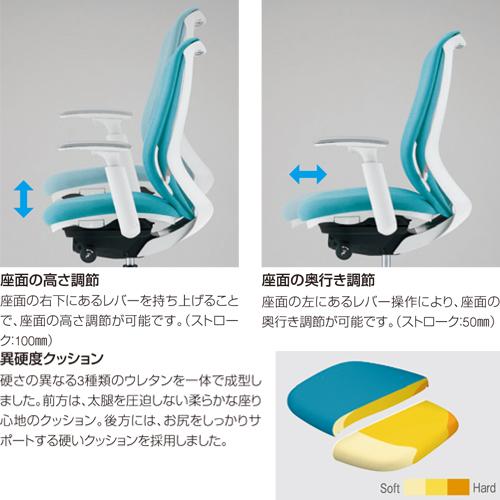 シルフィー チェア オカムラ オフィスチェア 岡村製作所 OAチェア オフィス家具 高機能チェア タスクチェア ワーキングチェア 事務所 シンプル 日本製 C636XW_3