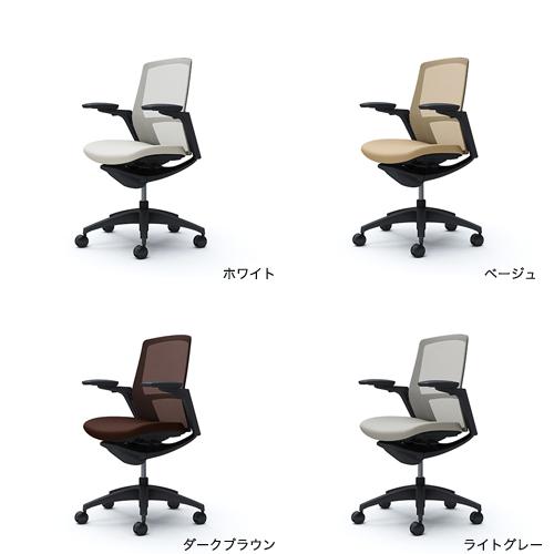 オカムラ フィノラ Finora オフィスチェア ミドルバック 座クッション ブラックパネル ブラック脚 ブラックボディ アジャストアーム デスクチェア C783MR_14