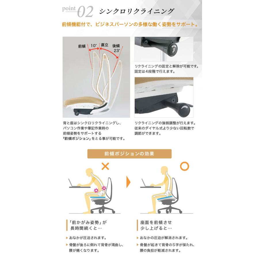 送料無料 サブリナ チェア オカムラ オフィスチェア 岡村製作所 パソコンチェア ワーキングチェア メッシュチェア アーム付き オフィス家具 C853BX_4