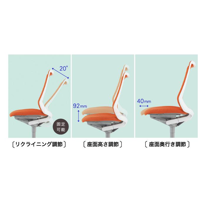 オカムラ フルーエント ハイバック アジャストアーム Fluent オフィスチェア デスクチェア テレワーク 在宅ワーク チェア パソコンチェア おしゃれ 肘付き CB85の画像