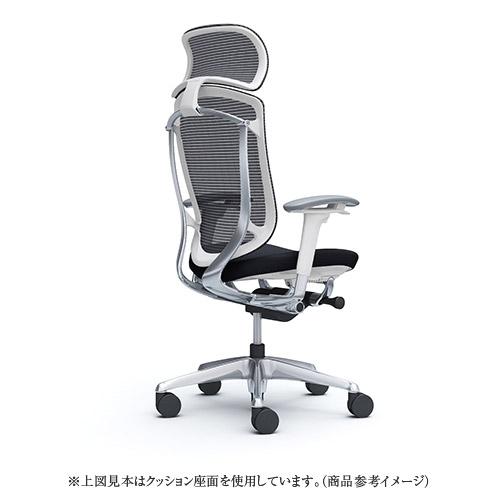コンテッサ セコンダ オカムラ 可動肘 座革 大型ヘッドレスト ポリッシュフレーム ホワイトボディ Contessa seconda オフィスチェア 椅子 CC87XW-FPT CC87BW-FPT_2