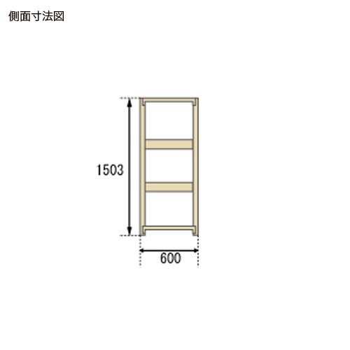 スチールラック 幅90×奥行60×高さ150cm 4段 200kg/段 中軽量ラック 業務用 収納棚 オープンラック スチール棚 スチールシェルフ メタル ラック SO-S313S-W-04_2