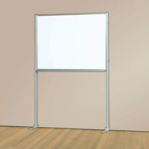 法人限定 ホワイトボード 脚付き 片面 スチール 無地 幅1296×奥行300×高さ1820mm 壁際 壁面 掲示板 案内板 マグネットボード ミーティングボード SB-34L_1
