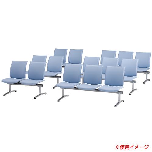 法人限定  ロビーベンチ 4人用 ベンチ 待合椅子 長椅子 ロビーチェア 病院 待合室 受付 オフィス 会社 おしゃれ 抗菌 防汚 肘付き シンプル カラフル LP-4ALの画像